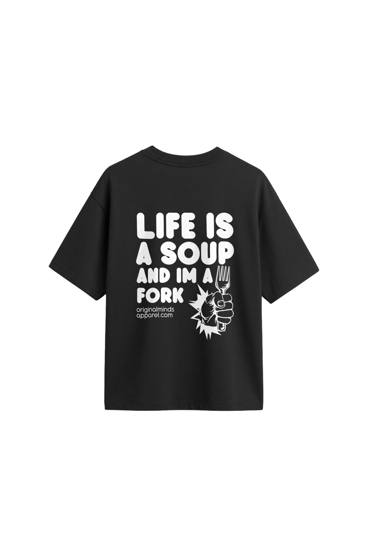 Life Is A Soup - Women's T-Shirt Loose Fit · Off black · back