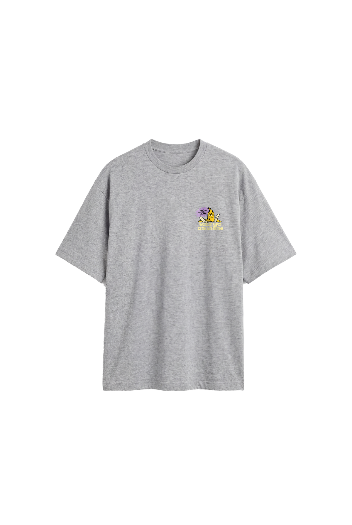 Overstimulated - Mens Oversized T-shirt — Grey Melange — front
