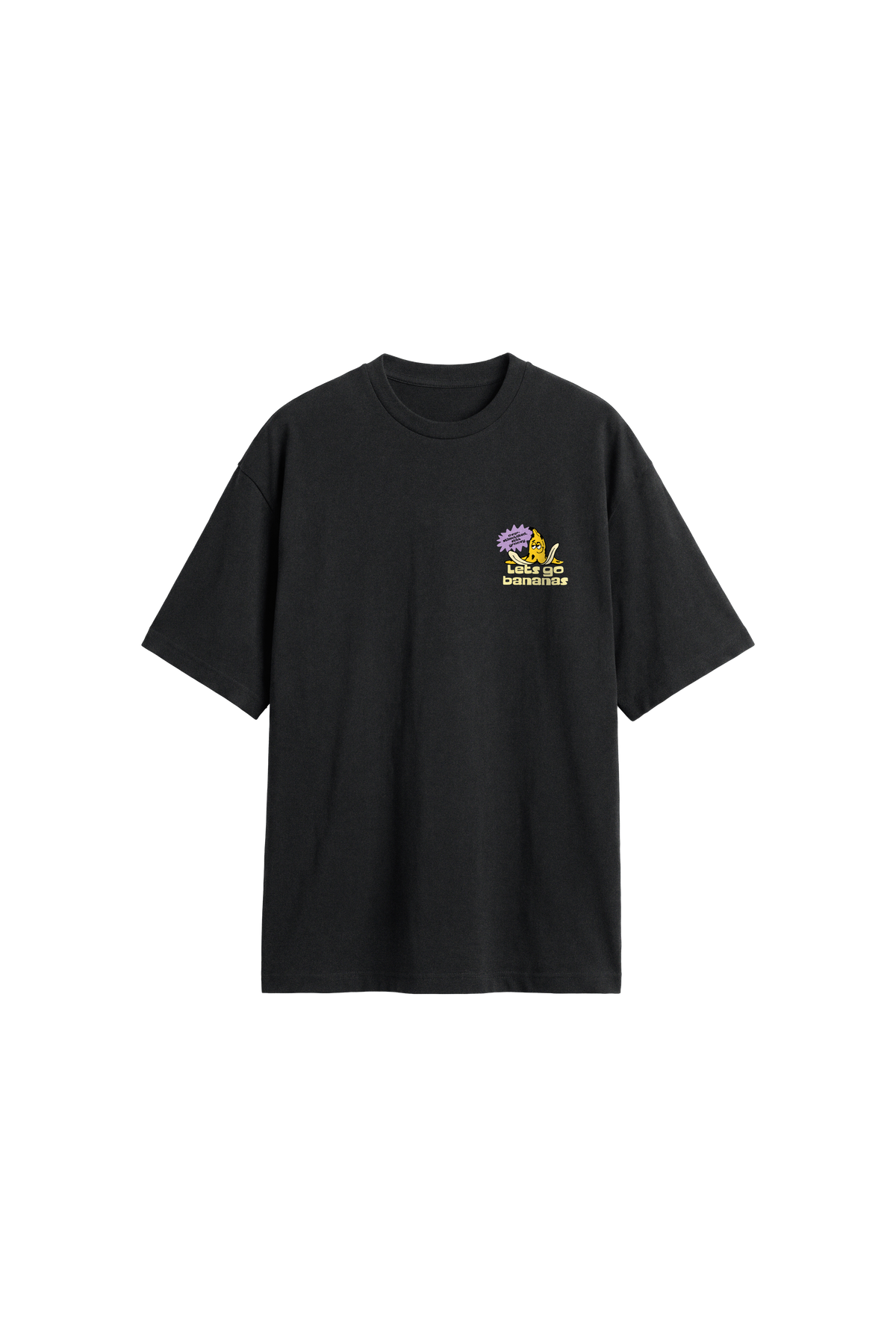 Overstimulated - Mens Oversized T-shirt — Off black — front