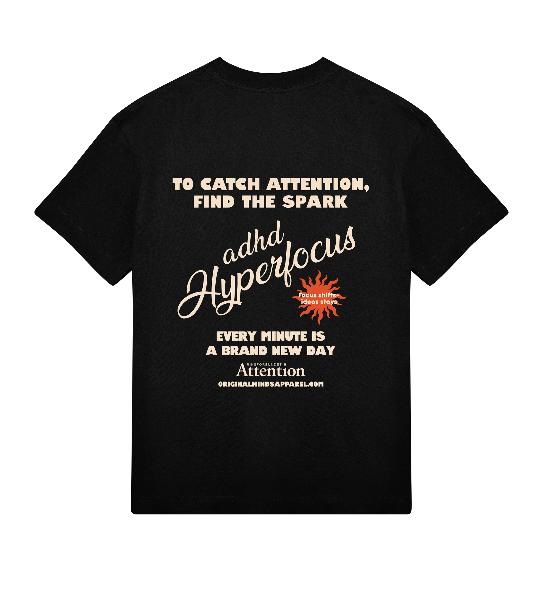 Attention adhd -  Men’s T-shirt boxy fit — back