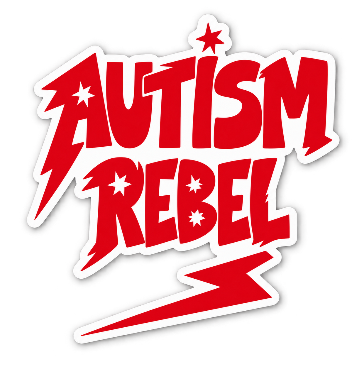 Autism Rebel – Die Cut Sticker (Transparent Vinyl)