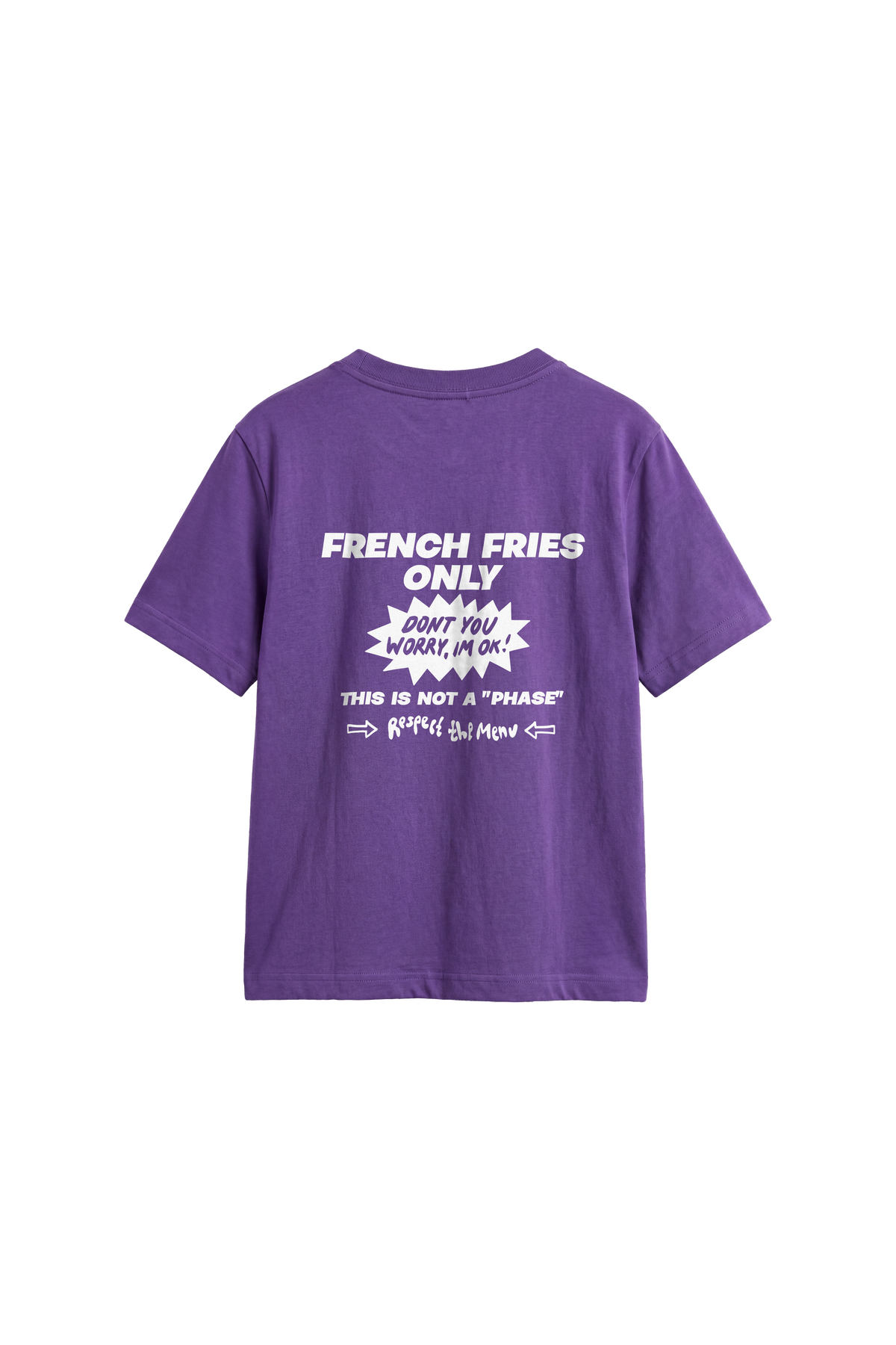 French fries only - Kids T-shirt Purple — back
