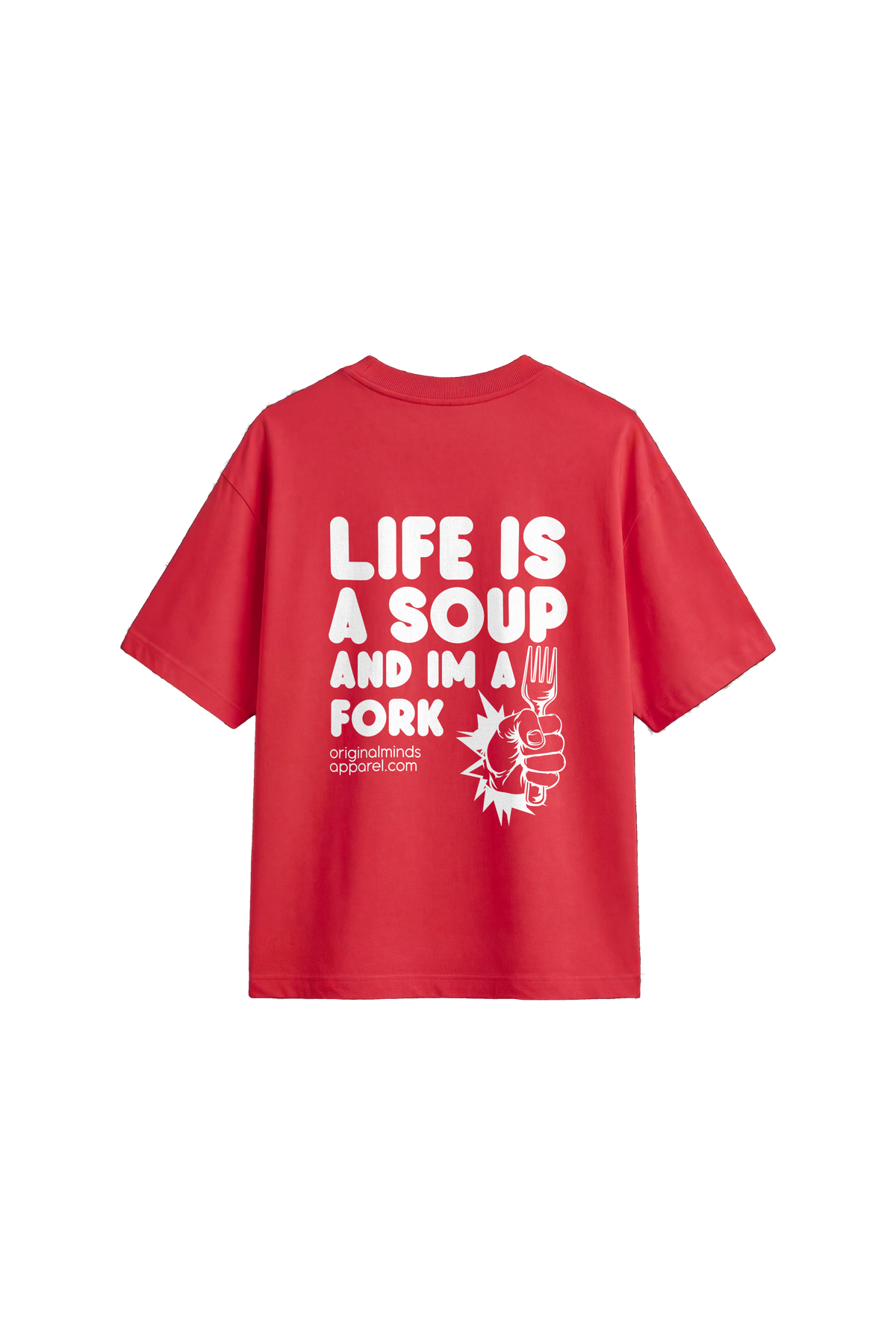 Life Is A Soup - Women's T-Shirt Loose Fit · Red · back