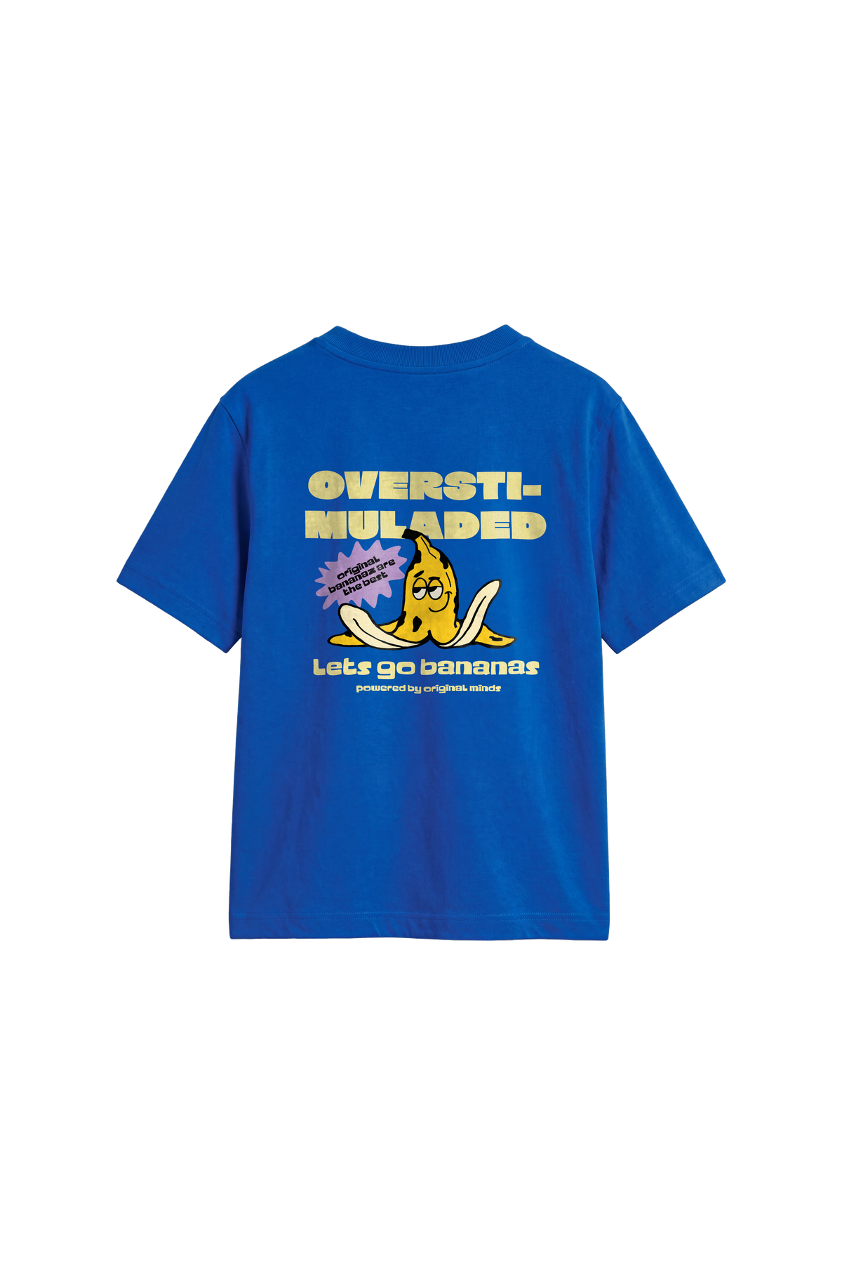 Overstimulated - Kids T-shirt Bright Royal — back