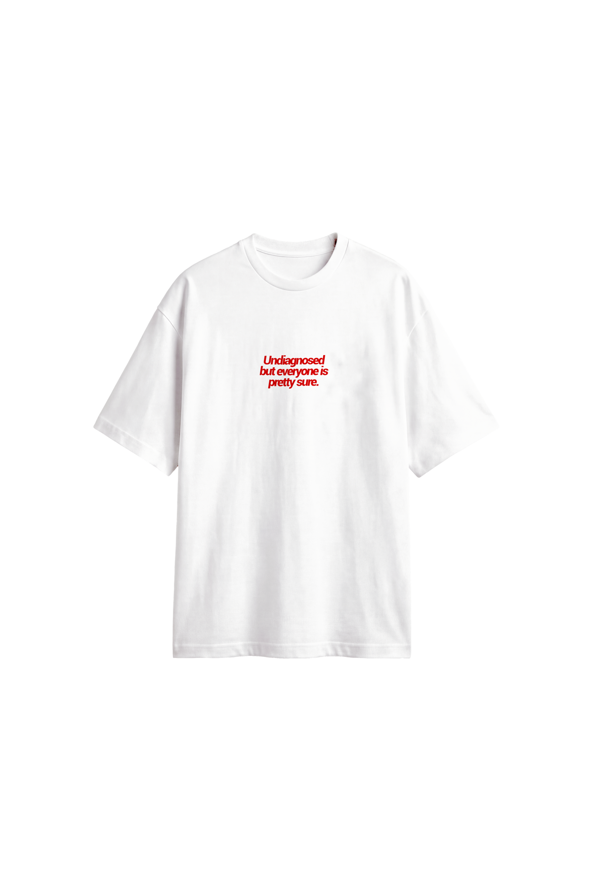 Undiagnosed - Mens Oversized T-shirt — Off white — front